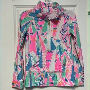 Lilly Pulitzer half zip pull over. Perfect condition. Multi color.